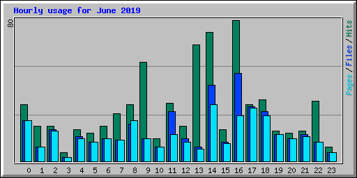 Hourly usage for June 2019