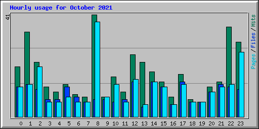 Hourly usage for October 2021