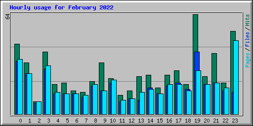 Hourly usage for February 2022