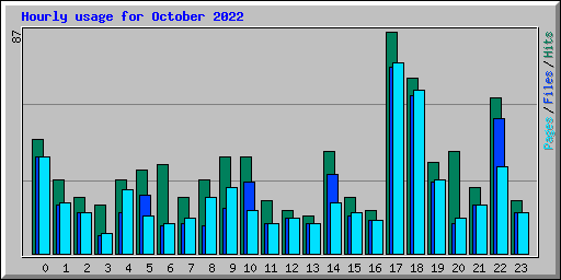 Hourly usage for October 2022