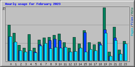 Hourly usage for February 2023